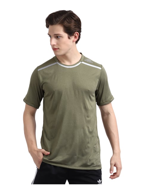 Buy adidas Olive Round Neck T-Shirt for Men's Online Tata CLiQ