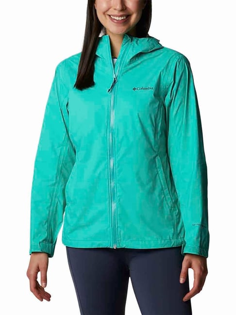Columbia Green Full Sleeves Evapouration Hooded Jacket-picture-37