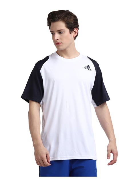 adidas White Round Neck T-Shirt