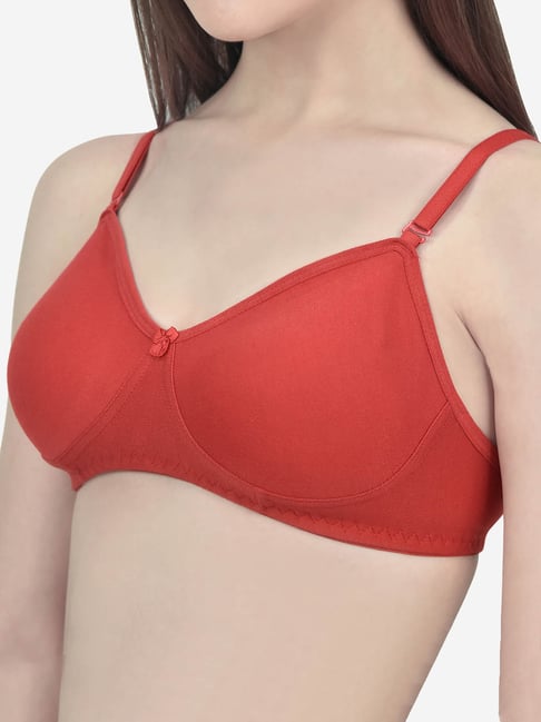 Buy Innocence Red Non Wired Non Padded T-Shirt Bra for Women Online @ Tata  CLiQ