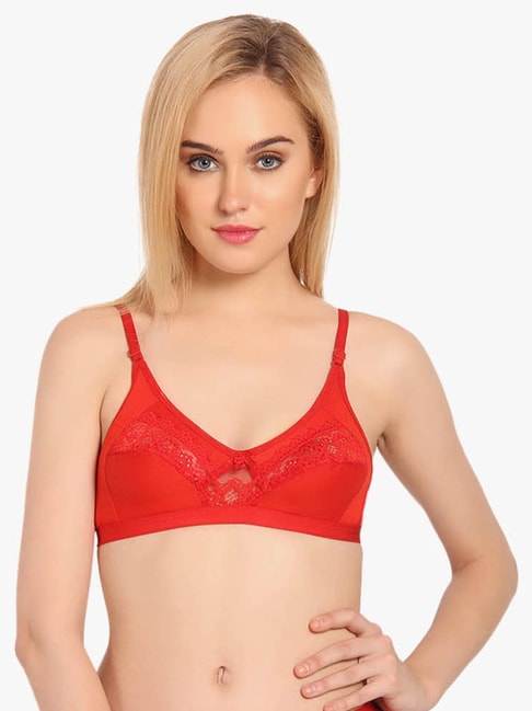 Buy Innocence Red Non Wired Non Padded T-Shirt Bra for Women
