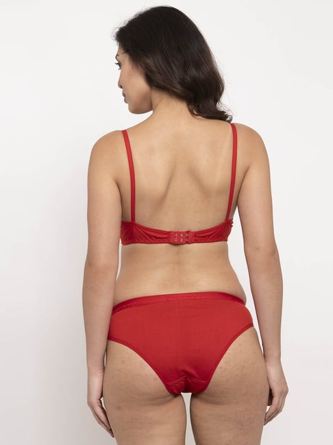 Buy Innocence Red Non Wired Non Padded T-Shirt Bra for Women Online @ Tata  CLiQ