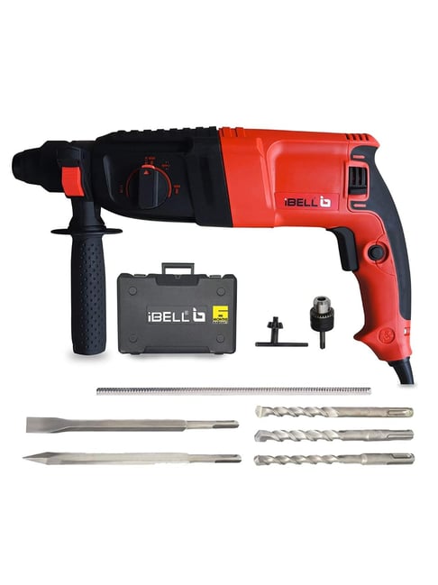 iBELL 800 W Rotary Hammer Drill Machine RH26-24 (Red/Black)-iBELL-Electronics-TATA CLIQ