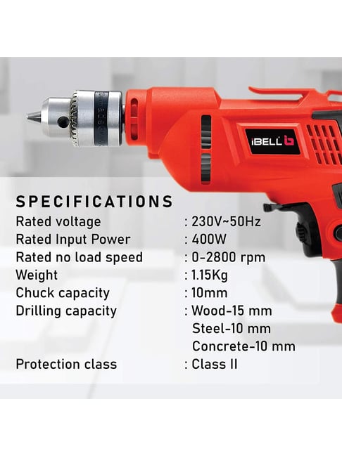 Buy iBELL ED06 91 High Speed Corded Electric Drill Set Red Black