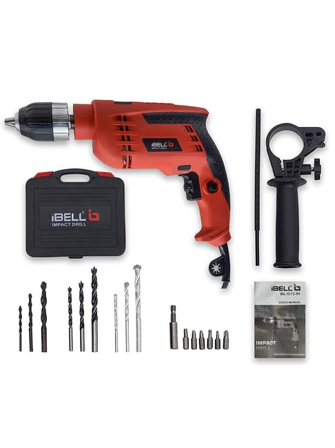 iBELL IBL ID13-80 Auto Chuck Impact Drill (Red/Black)