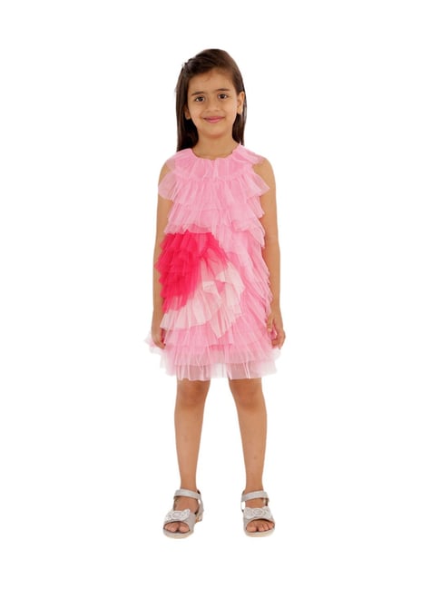 KidsDew Kids Pink Solid Dress-picture-23