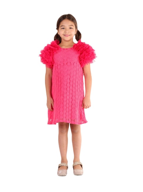 KidsDew Kids Pink Embroidered Dress-picture-19