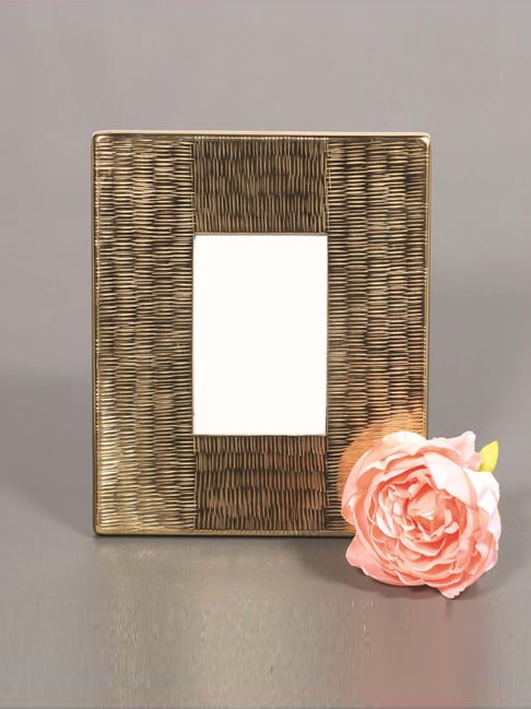 ICRAFT 'Alu Hammered' Golden Aluminium Photo Frame - Set of 1