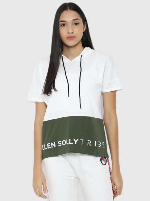 Buy Allen Solly White Printed T-shirt 