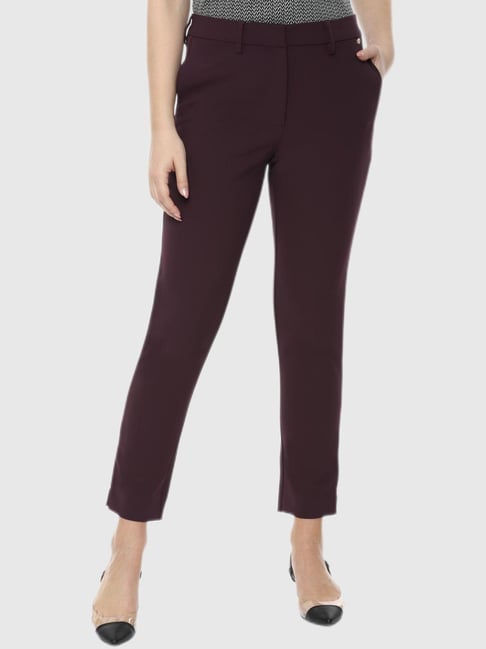 Buy AND Solid Skinny Fit Cotton Women's Casual Wear Pant | Shoppers Stop