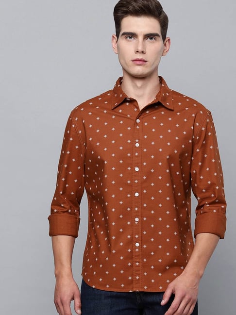 Levi's Burnt Orange Printed Shirt-Levi's-Apparel-TATA CLIQ