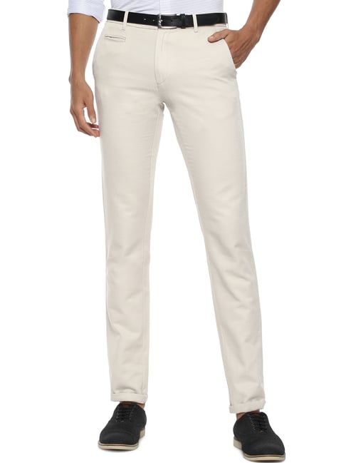 Van Heusen Beige Slim Fit Trouser