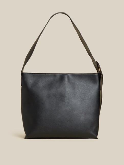 Buy LOV by Westside Black Faux-Leather Shoulder Bag for Online @ Tata CLiQ