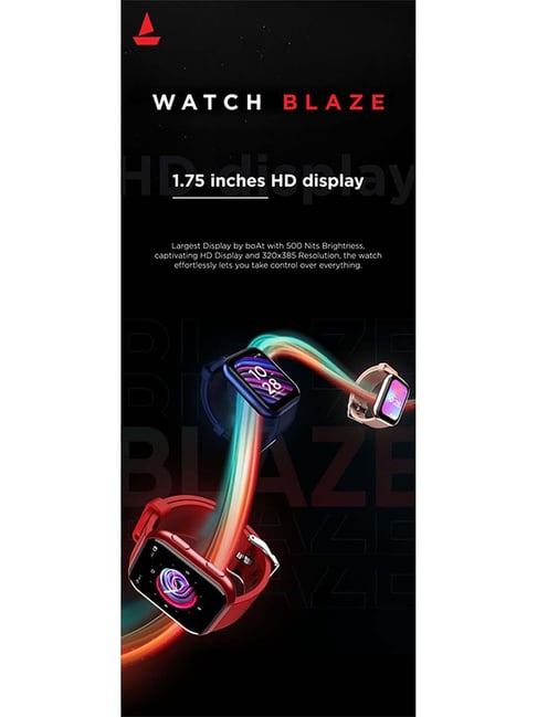Buy boAt Watch Blaze SpO2 Smartwatch (Red) Online At Best Price @ Tata CLiQ