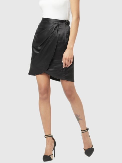 Attic Salt Black Wrap Skirt Price in India