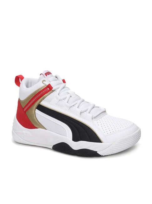 Puma Men's Rebound Future Evo White Ankle High Sneakers