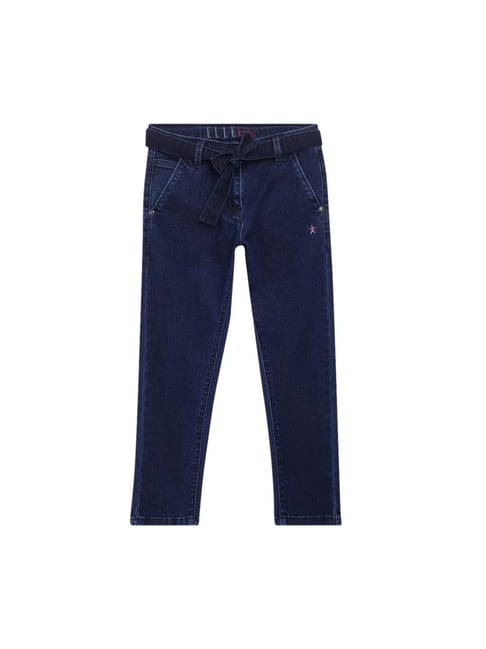 Elle Kids Blue Solid Jeans