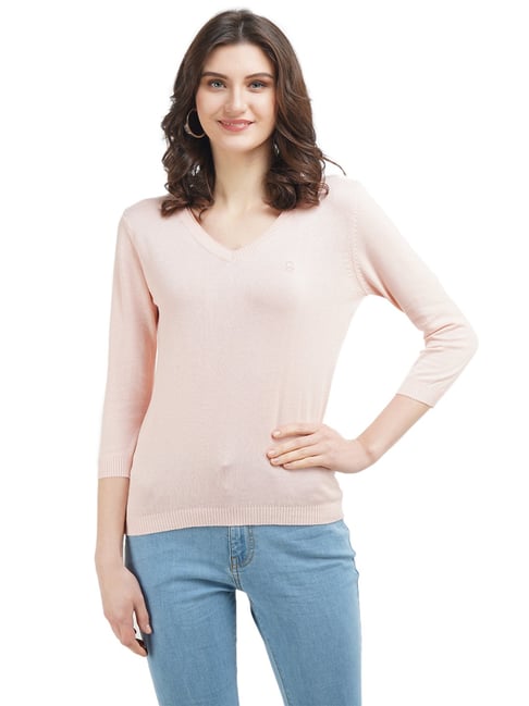 United Colors of Benetton Pink V Neck Top