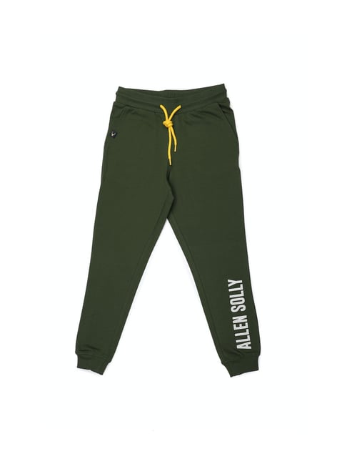 Allen Solly Junior Olive Graphic Print Joggers