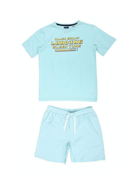 Allen Solly Junior Blue Printed T-Shirt with Shorts