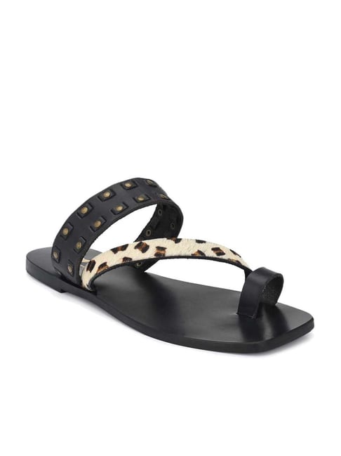 Gold studded flip online flops