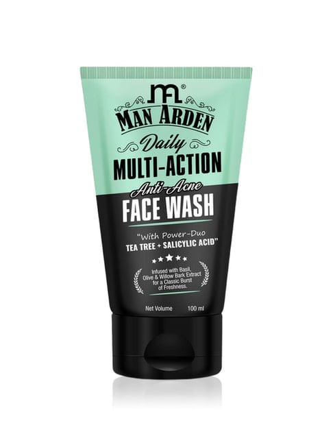 Man Arden Daily Multi-Action Anti Acne Face Wash (Tea Tree + Salicylic Acid) For Oily Skin - 100 ml