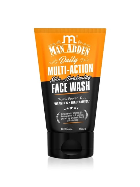 Man Arden Vit C Daily Multi-Action Skin Awakening & Brightening Facewash (Vit C+ Niacinamide) 100 ML