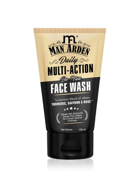 Man Arden Daily Multi-Action De-Tan Face Wash (Ubtan Turmeric + Saffron + Rose) - 100 ml