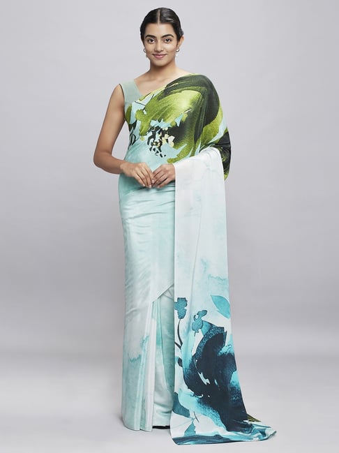 Buy Blue Sarees for Women by Navyasa By Liva Online | Ajio.com