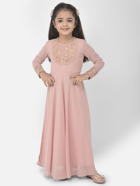Eavan Kids Pink Embroidered Dress-picture-35