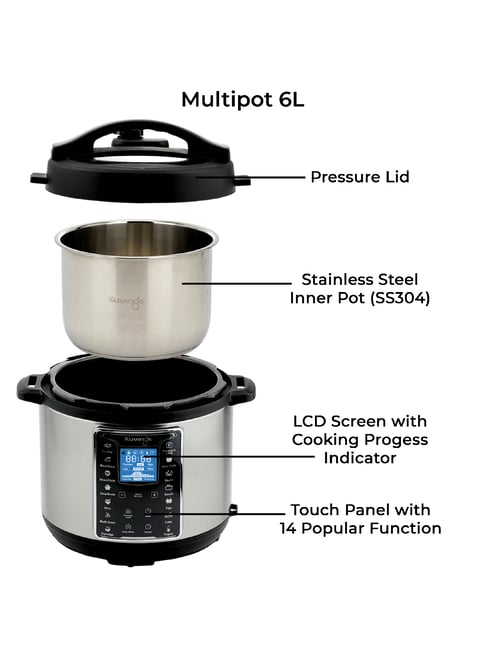 Buy Kuvings Multipot 6 Litres Electric Rice Cooker (Silver) Online At