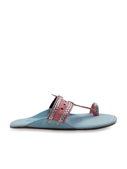 The Madras Trunk Women's Haiku Pink Toe Ring Sandals Price in India