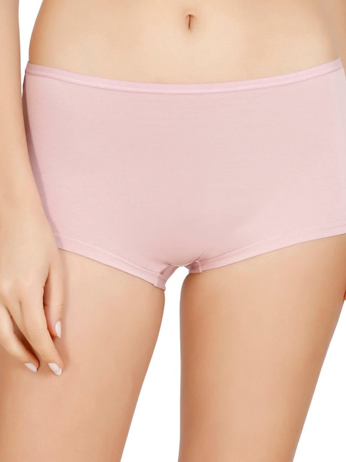Buy Nykd Pink Cotton Mid Waist Boyshort Panties for Women Online