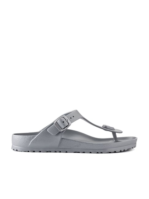 Buy Birkenstock Gizeh Silver Regular Width T Strap Sandals for