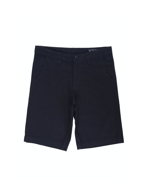 Allen Solly Junior Navy Solid Shorts