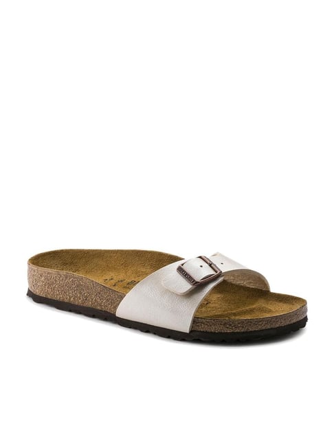 Birkenstock madrid best sale pearl white