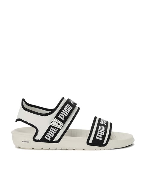 Puma Women's Softride Black & White Floater Sandals