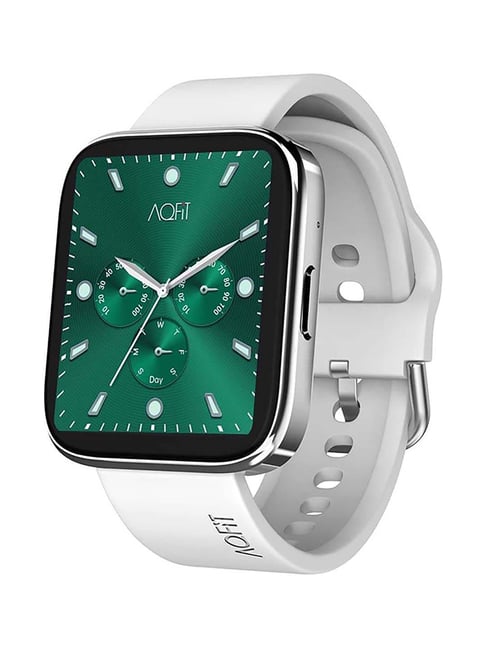 AQFiT W9 Quad Bluetooth Calling Smartwatch (Silver/White)