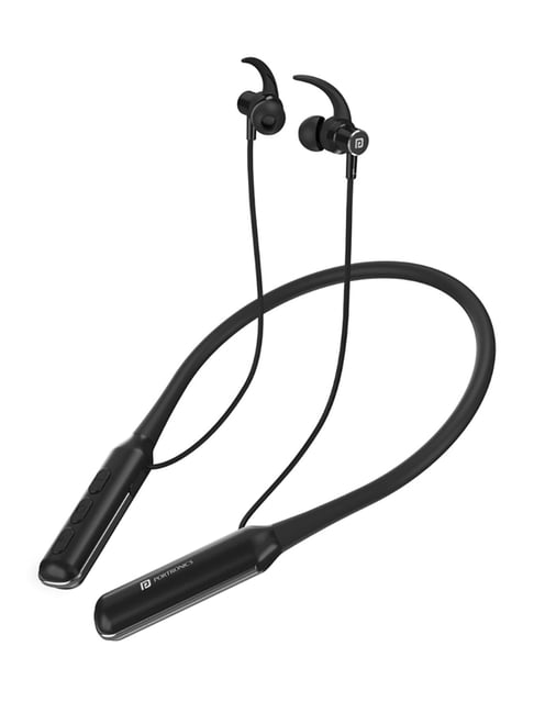 Portronics Harmonics 250 POR-1552 Wireless Bluetooth Neckband with Mic (Black)