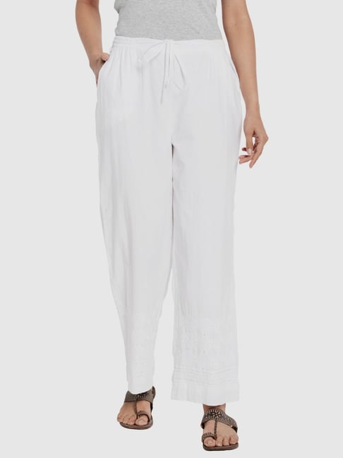 Buy Cotton Side Zipper Casual Pant for Women Online at Fabindia  20053948
