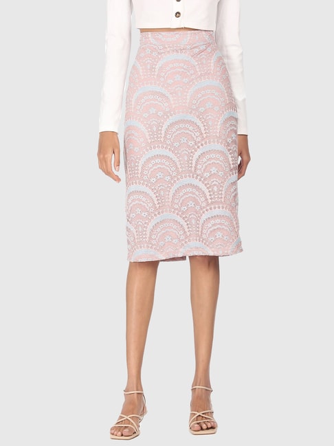 Sugr Pink Pencil Skirt Price in India
