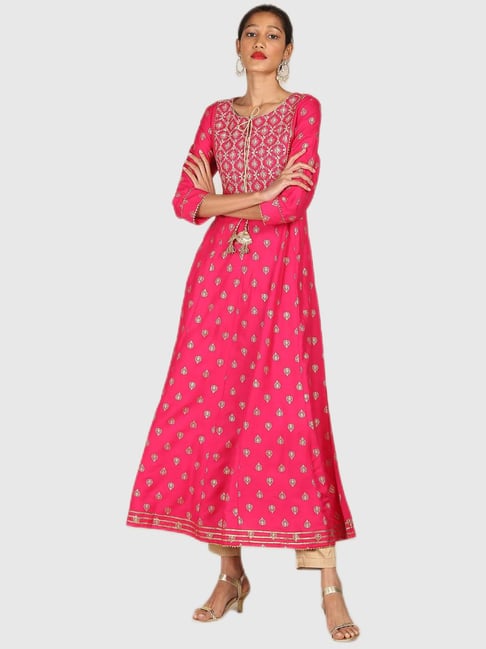 Anahi Pink Printed Kurta