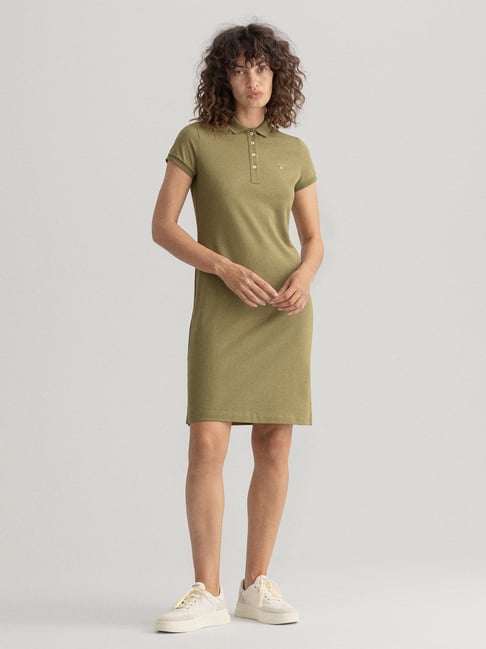 Amazon.com: Padaii Knee Length T Shirt Dress for Women Elegant Cap Sleeve  Front Twist Work Office Casual Dresses Solid Slim Summer Dress : Sports &  Outdoors