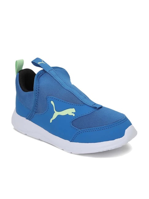 Puma Boys Fun Racer Slip On PS Victoria Blue Running Shoes