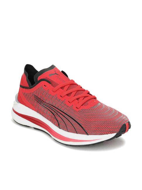 Puma Boys Electrify Nitro Jr Red Running Shoes