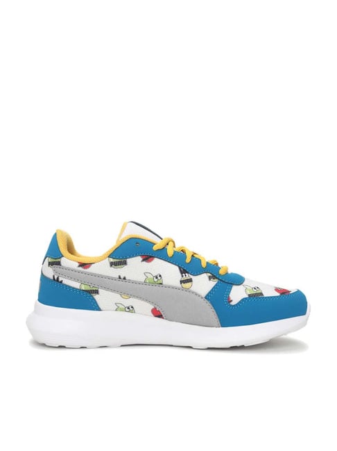 Puma Boys Scooby Jr Blue & White Casual Sneakers