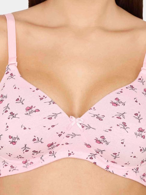 Buy Rosaline by Zivame Pink Non Wired Padded T-Shirt Bra for Women Online @  Tata CLiQ