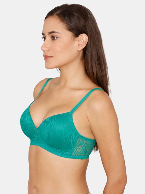 Rosaline by Zivame Green Non Wired Padded T-Shirt Bra