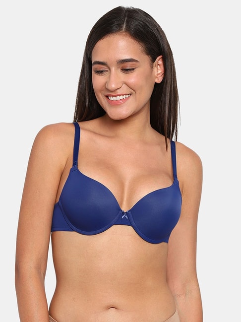 Zivame Blue Under-wired Padded Push-Up Bra Price in India
