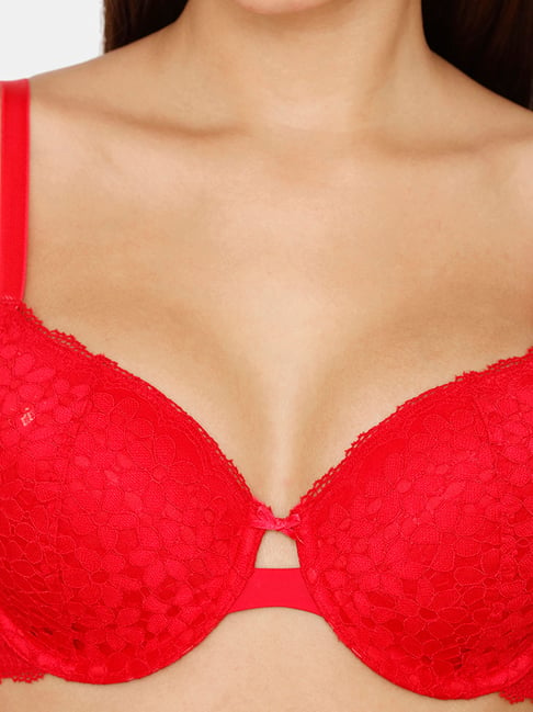 Zivame Red Cotton T-Shirt Bra